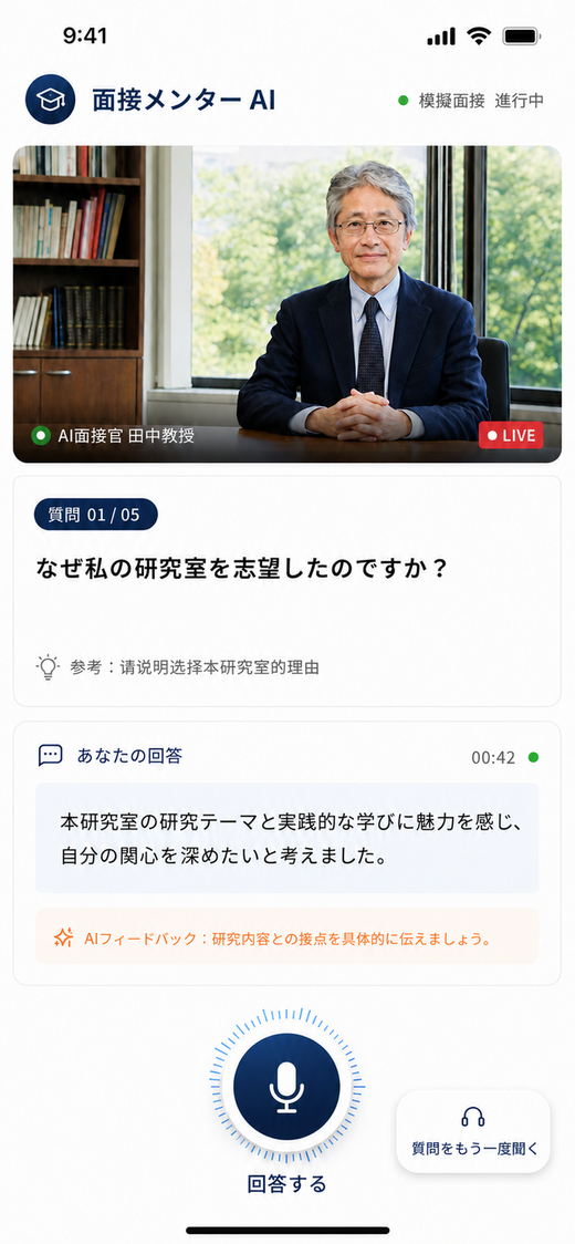 Nyushi Mentor AI 面试训练产品截图